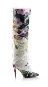 V.COM_OFF-WHITE™ C:O JIMMY CHOO_ELISABETH 100 - FLORAL PRINTED MOIRE FABRIC W ROUCHED TPU OVERLAY - FLORAL MIX, TRANSPARENT